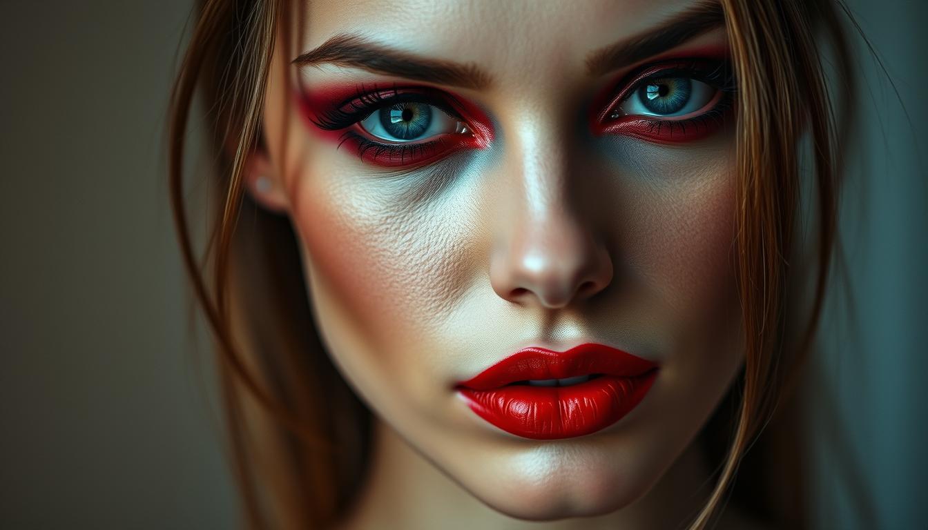 belleza roja maquillaje rojo