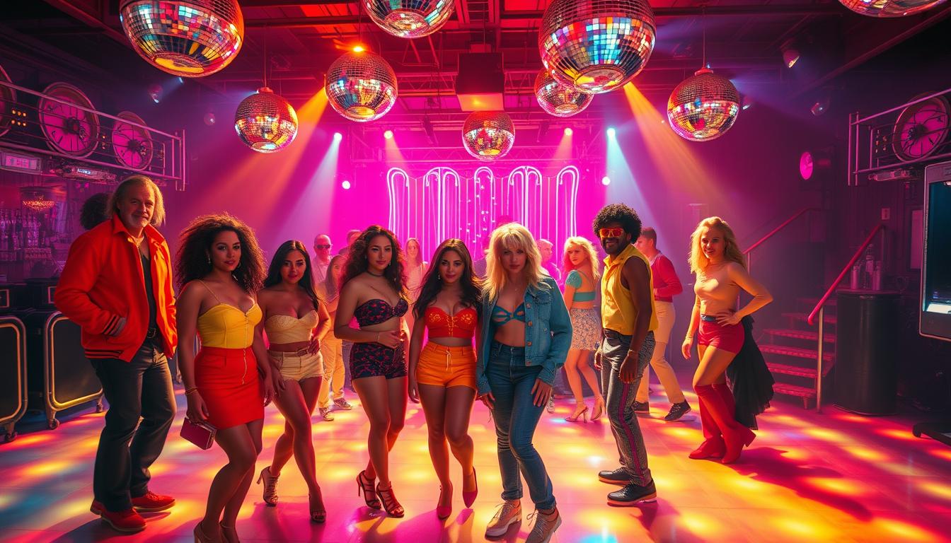 fiesta años 80, look, maquillaje, estilo disco, temática ochentera